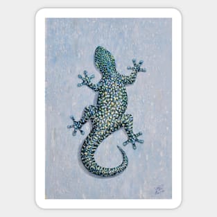 Green Pebbled Gecko Sticker